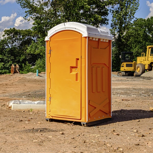 how often are the portable restrooms cleaned and serviced during a rental period in Denton Georgia